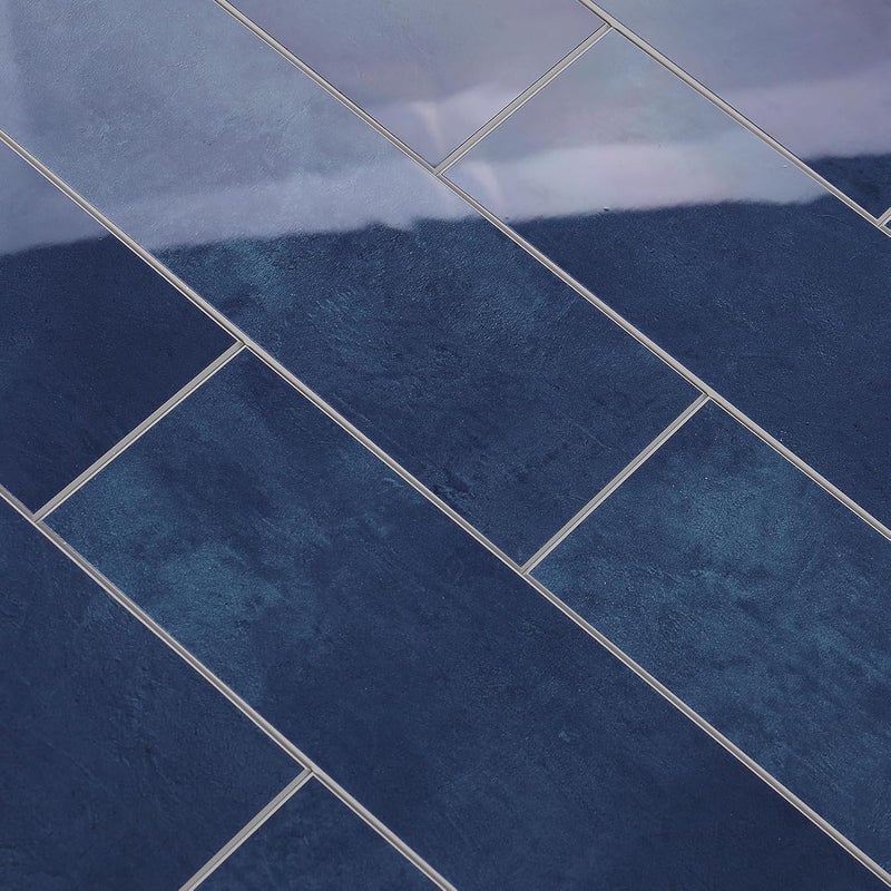 Tilingview 30 PCS Peel and Stick Backsplash Tile for Kitchen/Bathroom/Living Room, 3"x 9" Self-Adhesive Subway Tile for Backsplash, Imitation Glazed Tiles/Handmade Tiles (Glossy Navy Blue) - Image 4